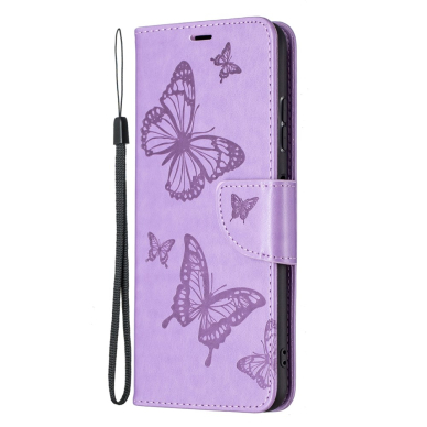 Samsung A22 5G violetinis Tracy K.FLEXI dėklas Drugeliai 1