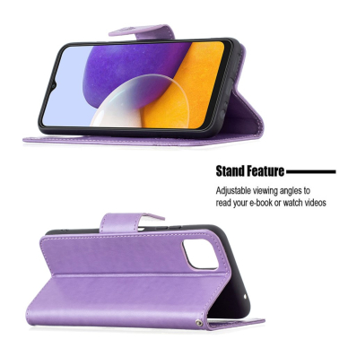 Samsung A22 5G violetinis Tracy K.FLEXI dėklas Drugeliai 3