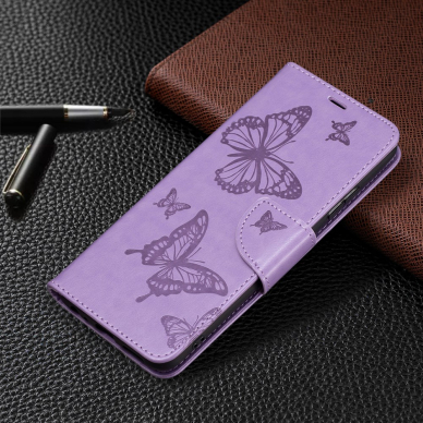 Samsung A22 5G violetinis Tracy K.FLEXI dėklas Drugeliai 5