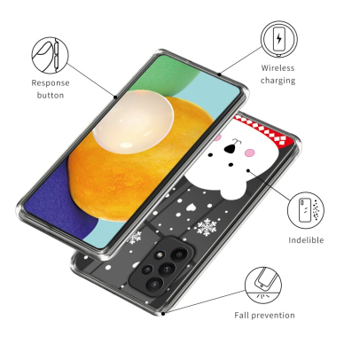 Samsung A23/A23 5G Tracy clear nugarėlė Christmas Chubby Bear 2