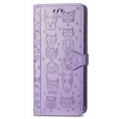 Samsung A23/A23 5G Tracy MEZZO violetinis Cat and Dog dėklas 3