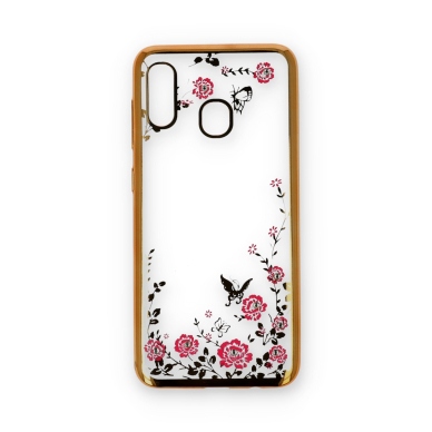 Samsung A30/A20 aukso spalvos Perfect Flowers nugarėlė 1