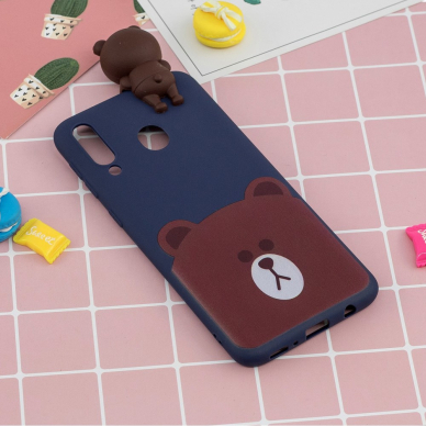Samsung A30/A20 mėlyna nugarėlė Brown Bear 4D 5