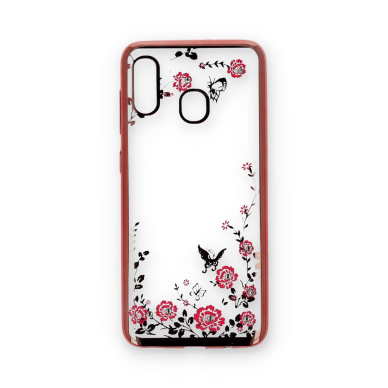 Samsung A30/A20 rausva Perfect Flowers nugarėlė 1