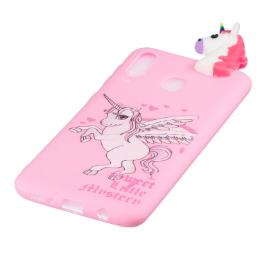 Samsung A30/A20 šviesiai rožinė nugarėlė Unicorn 4D 3