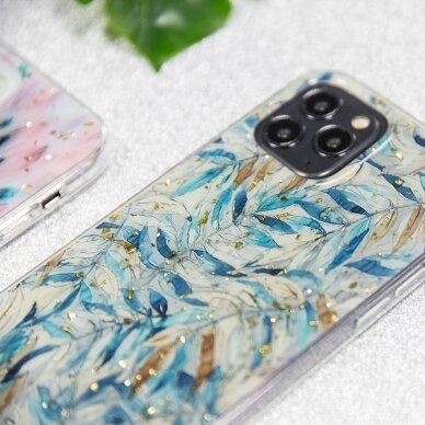 Samsung A32 5G Gold Glam Boho Leaves nugarėlė 4