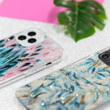 Samsung A32 5G Gold Glam Boho Leaves nugarėlė 5