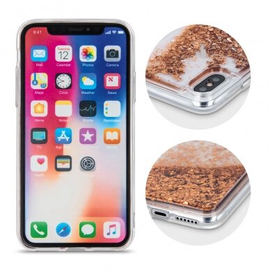 Samsung A32 aukso spalvos WATER SPARKLE nugarėlė 4