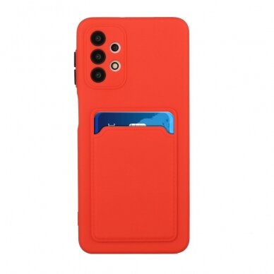 Samsung A32 Tracy raudona nugarėlė SOLID WITH CARD SLOT 1