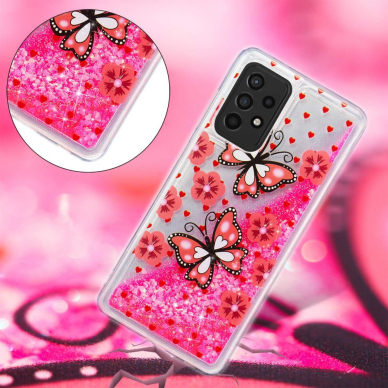 Samsung A33 5G Tracy Water Heart nugarėlė Pink Butterflies 3