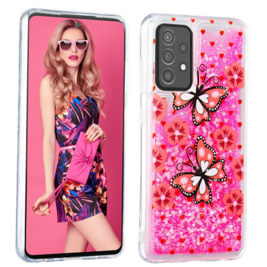 Samsung A33 5G Tracy Water Heart nugarėlė Pink Butterflies