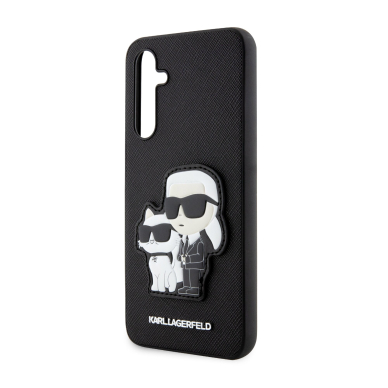 Samsung A34 5G black NFT Saffiano Karl and Choupette KARL LAGERFELD nugarėlė 3