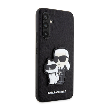 Samsung A34 5G black NFT Saffiano Karl and Choupette KARL LAGERFELD nugarėlė 6