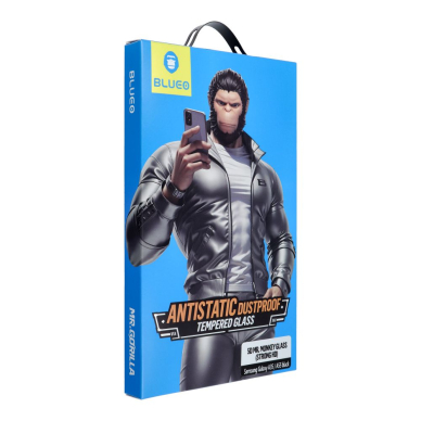 Samsung A35 5G / A55 5G / A36 5G / A56 5G / S24 FE black pilnas Mr. Monkey 5D stiklas