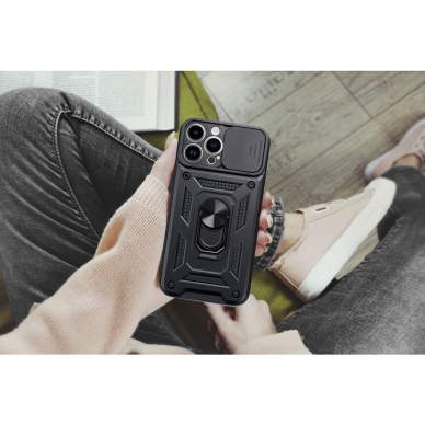 Samsung A35 5G black RING ARMOR WITH CAMSHIELD nugarėlė 1