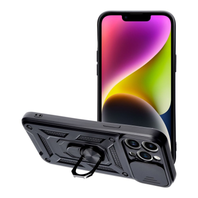 Samsung A35 5G black RING ARMOR WITH CAMSHIELD nugarėlė 8