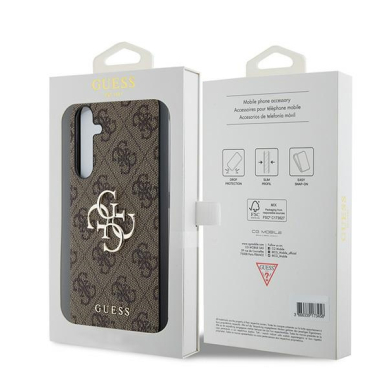 Samsung A35 5G brown PU Leather 4G Metal Logo GUESS nugarėlė 7