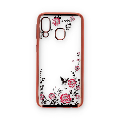 Samsung A40 rausva perfect FLOWERS nugarėlė