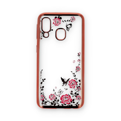 Samsung A40 rausva perfect FLOWERS nugarėlė 1