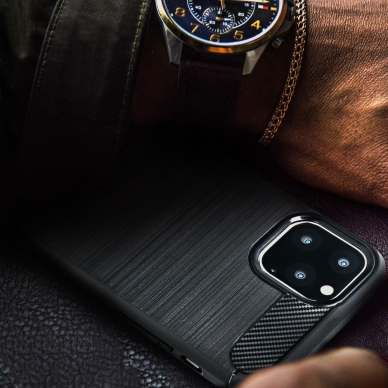 Samsung A41 juoda LYGCARBON nugarėlė 2
