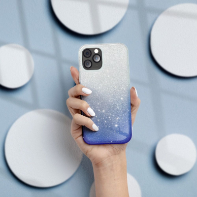 Samsung A41 mėlyna GLITTER3 nugarėlė 2