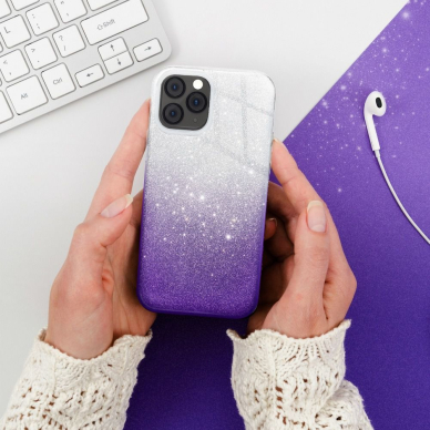 Samsung A41 violetinė GLITTER3 nugarėlė 2