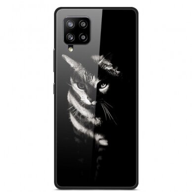Samsung A42 5G picture glass nugarėlė Cat in Shadow