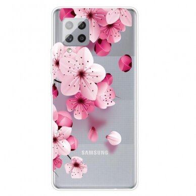 Samsung A42 5G Tracy clear nugarėlė Pink Flower
