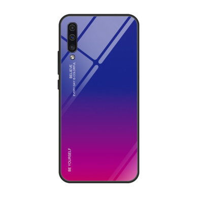 Samsung A50 mėlyna+rožinė tracy GLASS nugarėlė 1