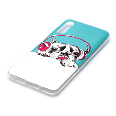 Samsung A50 Tracy šviečianti tamsoje nugarėlė Dog with Headset 2