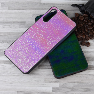 Samsung A50 violetinė Tracy leather nugarėlė 3