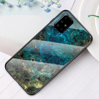 Samsung A51 Blue marble GLASS nugarėlė 1