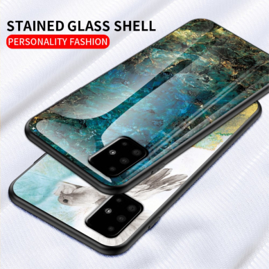 Samsung A51 Blue marble GLASS nugarėlė 2