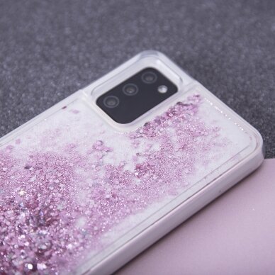 Samsung A51 pink WATER SPARKLE nugarėlė 5