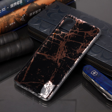 Samsung A51 Tracy nugarėlė Black&Gold Marble 4