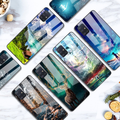 Samsung A51 Tracy picture glass nugarėlė White Planet 1