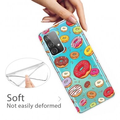 Samsung A52/A52 5G Tracy clear nugarėlė Donuts 1