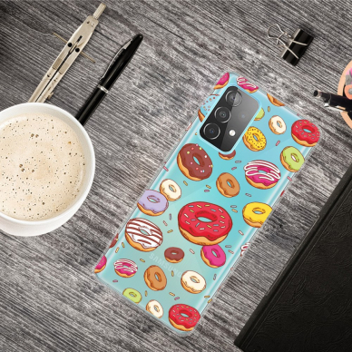 Samsung A52/A52 5G Tracy clear nugarėlė Donuts 3