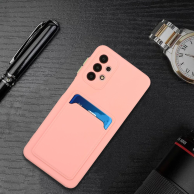 Samsung A52/A52 5G Tracy rožinė nugarėlė SOLID WITH CARD SLOT 5