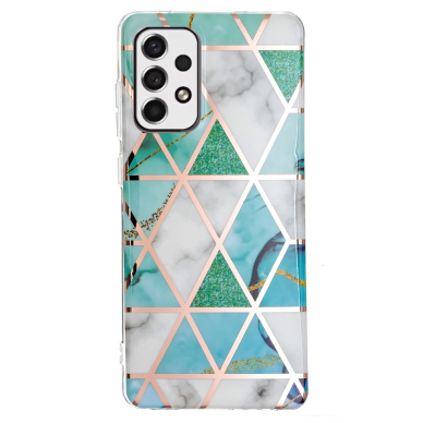 Samsung A53 5G Tracy nugarėlė Geometric marble Green/White