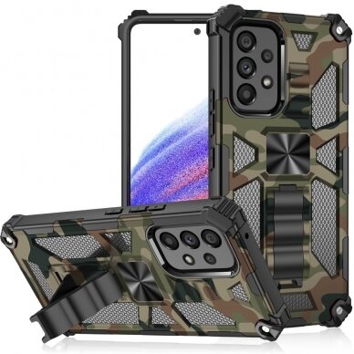 Samsung A53 5G žalia camouflage ARMOR METAL nugarėlė