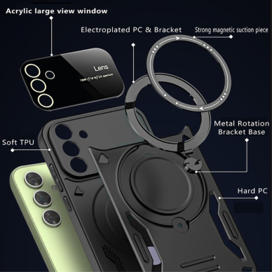 Samsung A54 5G black Magsafe KICKSTAND nugarėlė 3