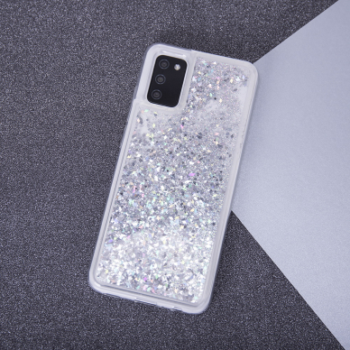 Samsung A54 5G sidabro spalvos WATER SPARKLE nugarėlė 7