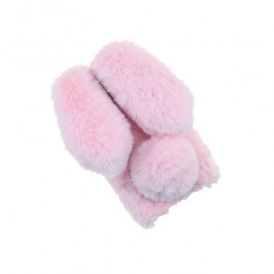 Samsung A54 5G šviesiai rožinė nugarėlė Fluffy rabbit 3
