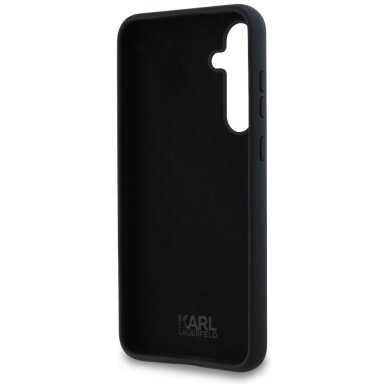 Samsung A55 5G black Liquid Silicone Karl&Choupette Metal Pin KARL LAGERFELD nugarėlė 6