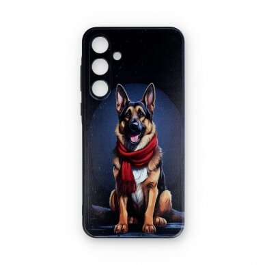 Samsung A55 5G black nugarėlė German Shepherd With A Scarf Design00325