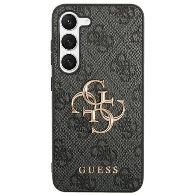Samsung A55 5G black PU Leather 4G Metal Logo GUESS nugarėlė 2