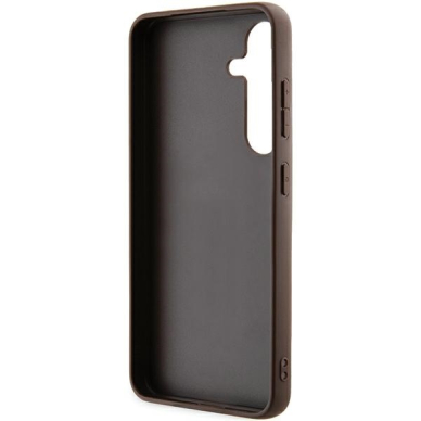 Samsung A55 5G brown PU Leather 4G Metal Logo GUESS nugarėlė 6