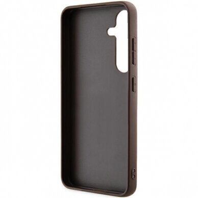 Samsung A55 5G brown PU Leather 4G Metal Logo GUESS nugarėlė 6