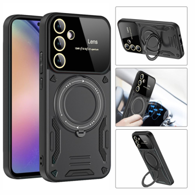 Samsung A56 5G black Magsafe KICKSTAND nugarėlė 1